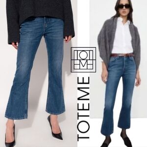 Toteme Cropped Kick Flare Jeans